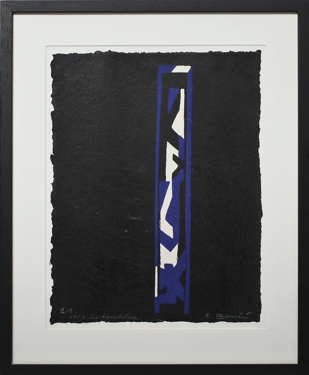 OLLE BONNIER, färglitografi, sign o numr E.A.