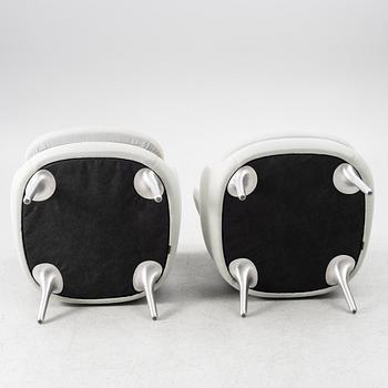 Jaime Hayon, a pair of 'Ro' lounge chairs with footstools, Fritz Hansen.
