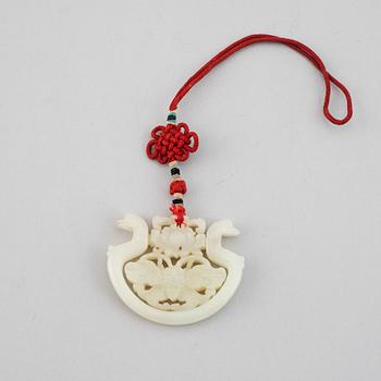 A nephrite object, 20th century.