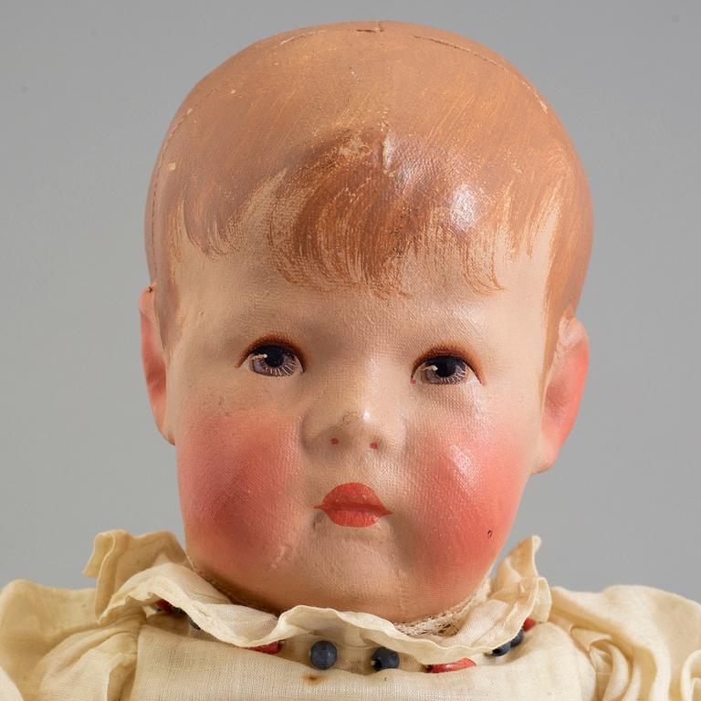 A Käthe Kruse doll, Germany 1930-40s.