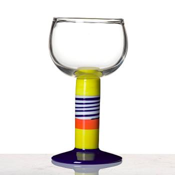 Gunnar Cyrén, a glass goblet "Popglas", Orrefors 1969.