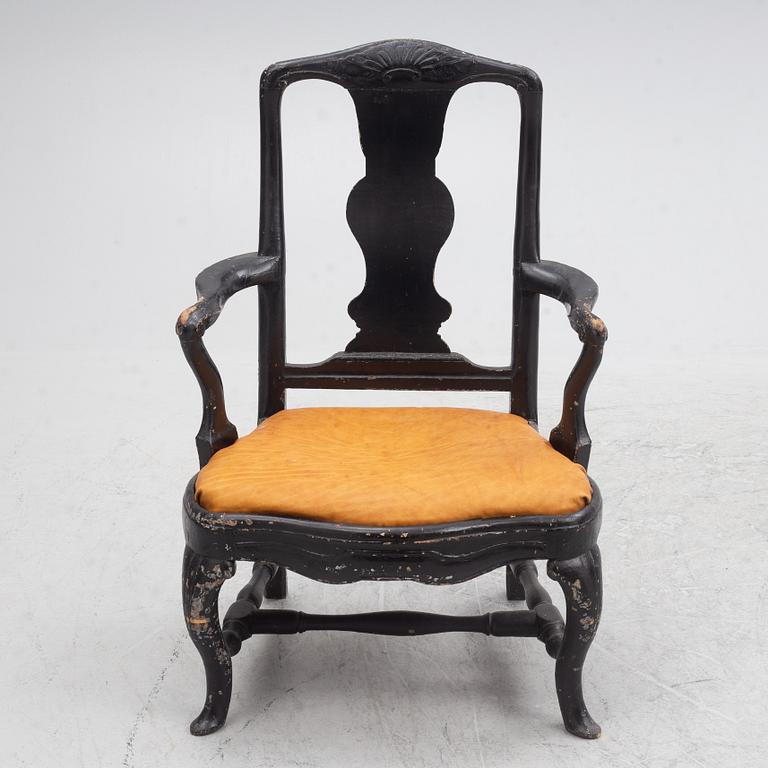 Armchair, Rococo, mid-18th century.