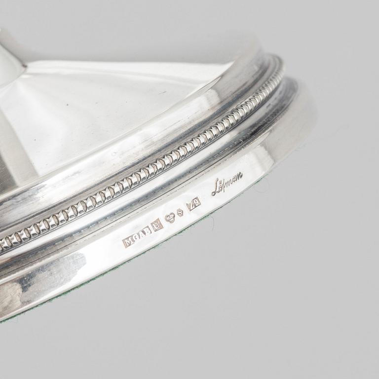 Eric Löfman, ljusstakar, ett par, silver, MGAB, Uppsala, 1974.