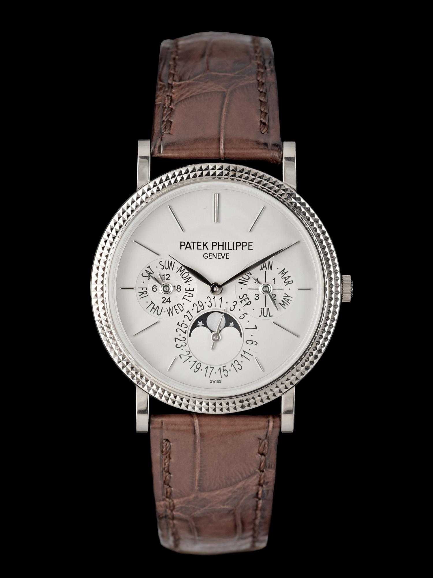 PATEK PHILIPPE, 'Grand Complication', automatisk, kalender med månfas, vitguld, 2009.