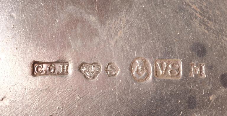 BÄGARE, 3 st, silver, bl a GAB.