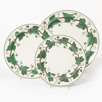 Service pieces, 36 pcs, ironstone, "Napoleon Ivy", Wedgewood.