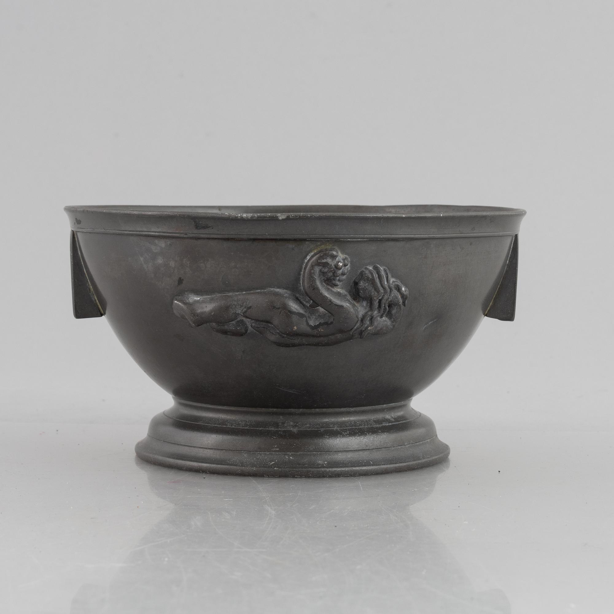 Anna Petrus & Estrid Ericsson, a model 326b pewter bowl, Firma Svenskt Tenn, Sweden, 1927.