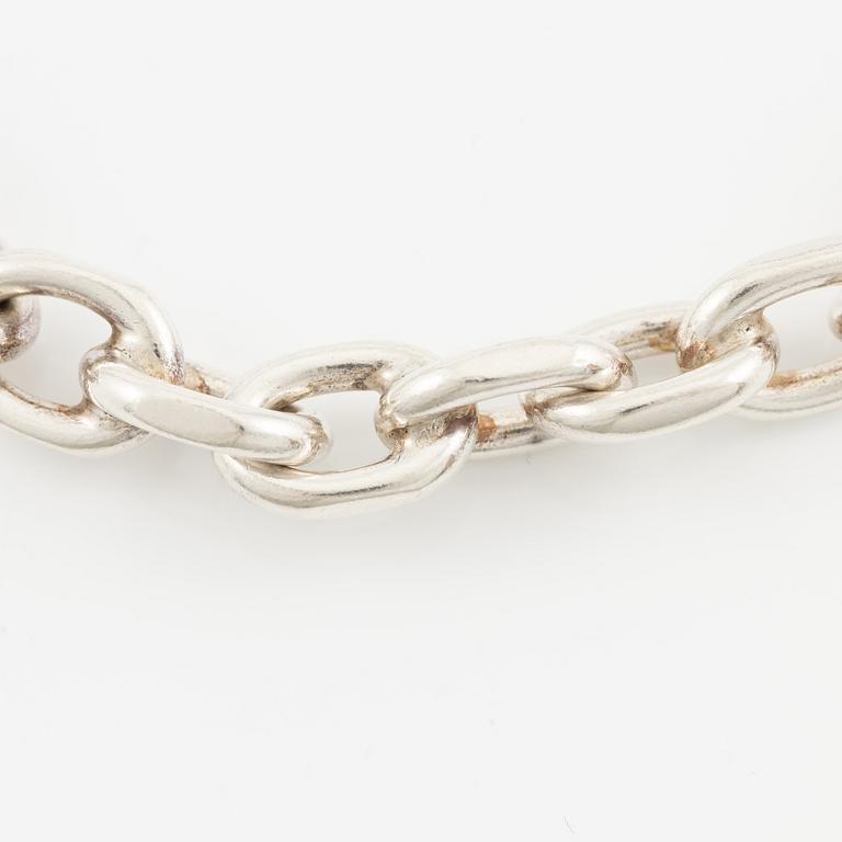 Collier, silver, ankarlänk, Danmark.