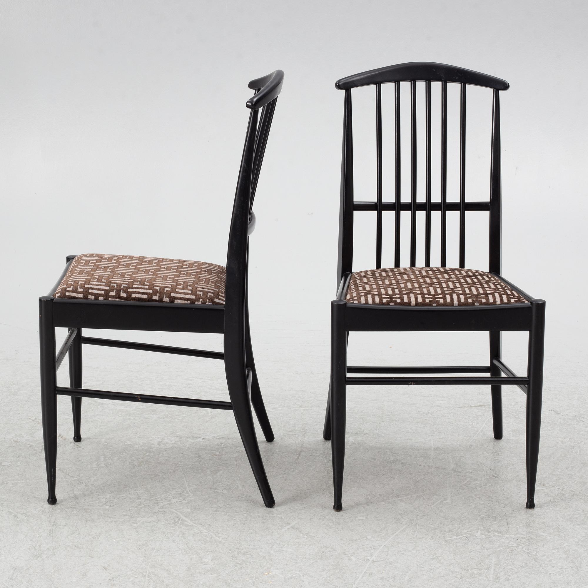 Kerstin Hörlin-Holmquist, Dining table with 8 chairs, 'Charlotte', Asko, Finland.