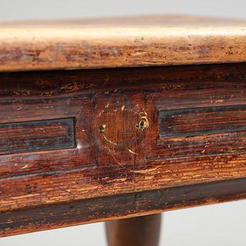 A Swedish baroque pine table, circa 1700.