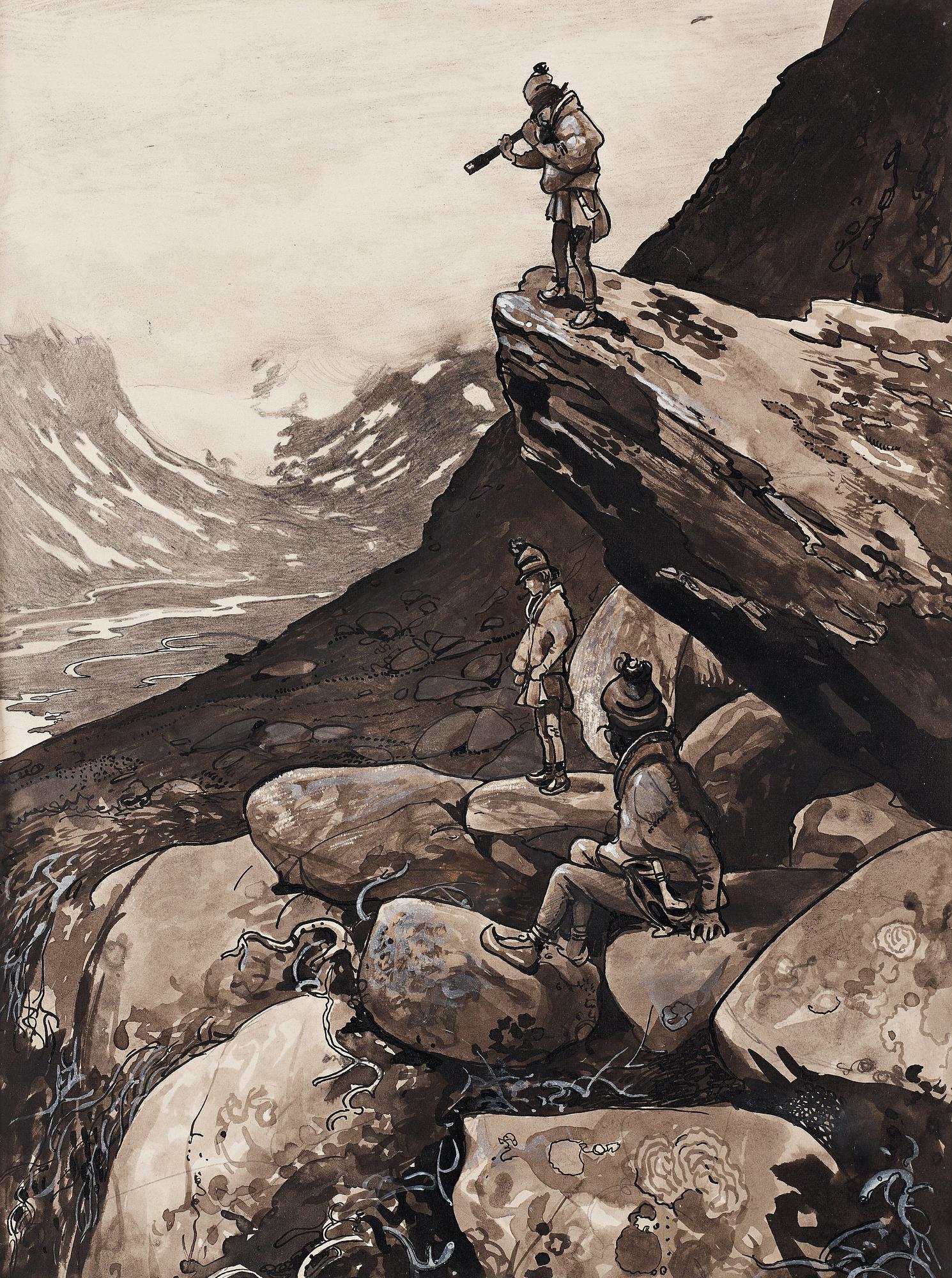 John Bauer, Samepojkar i höglänt terräng.