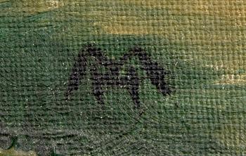 Henry Mayne, olja  på duk lagd på pannå  signerad and dated 1918.