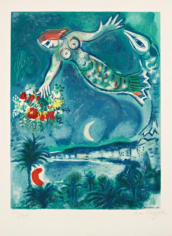 Marc Chagall, "Sirène et poisson", from: "Nice et la Côte d'Azur".