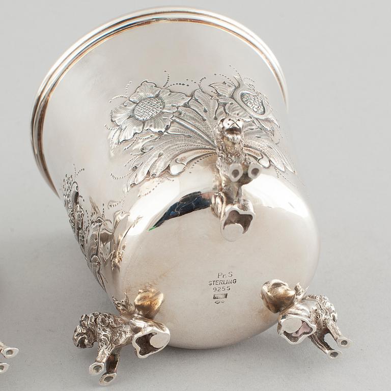 A silver jug and vase by Preben Salomonsen, Denmark from the second half of the 20th century.