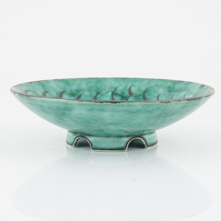 Wilhelm Kåge, bowl, stoneware, "Argenta", Gustavsberg.