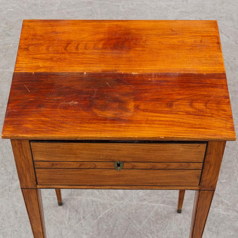 A late gustavian sewing table, early 19th century.