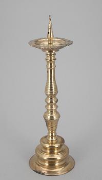 LJUSSTAKE, brons, möjligen Frankrike 1600/1700-tal.