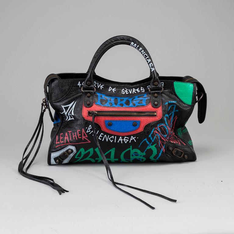 BALENCIAGA, handbag, "City graffiti  handbag".