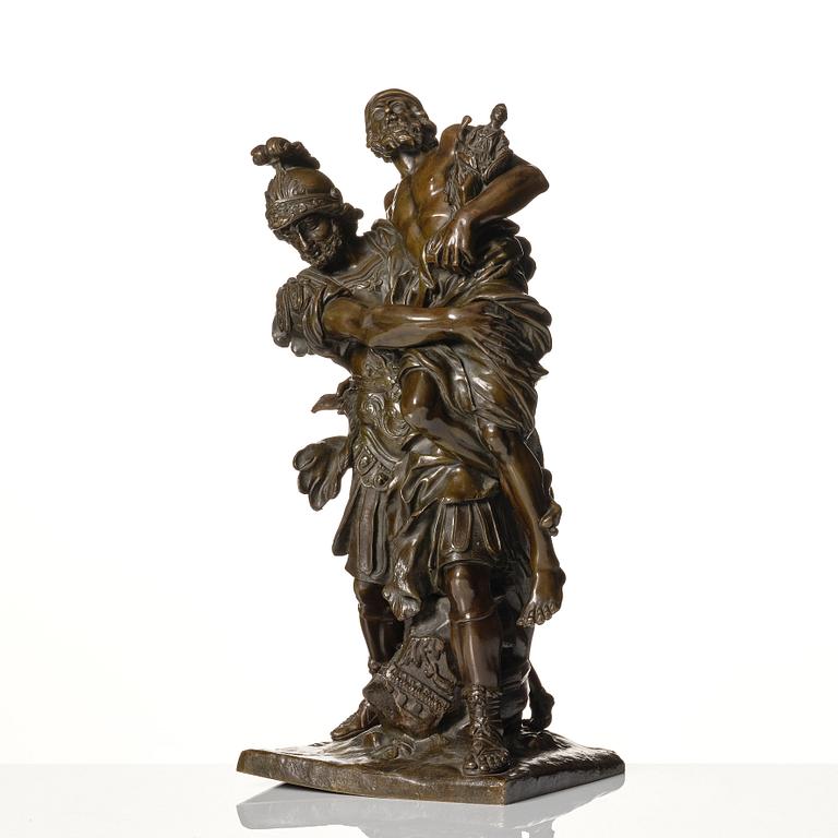 Pierre Lepautre Efter, Aeneas räddar Anchises ur det brinnande Troja.