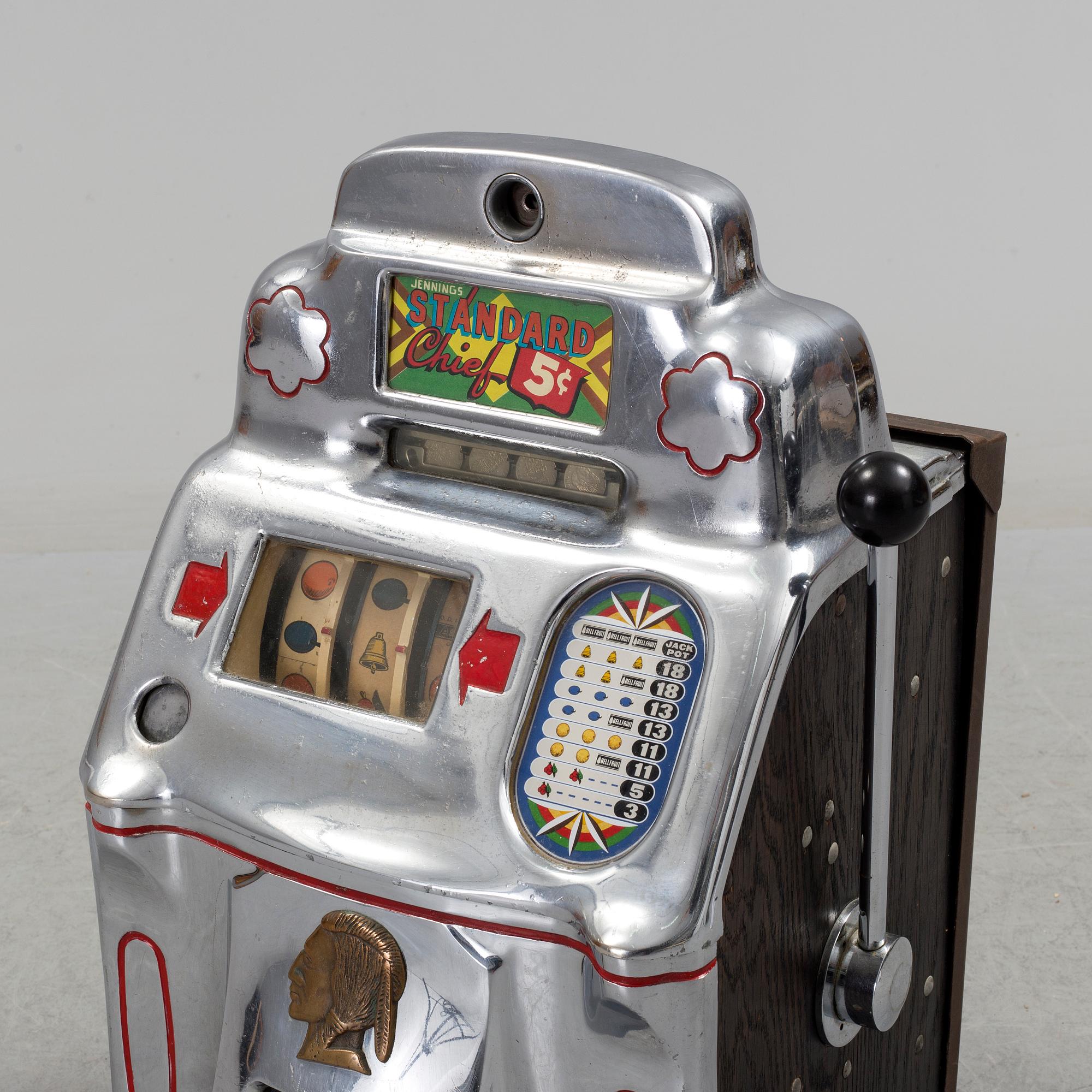 A Jennings Standard Chief Slot Machine, first half of the 20th century.