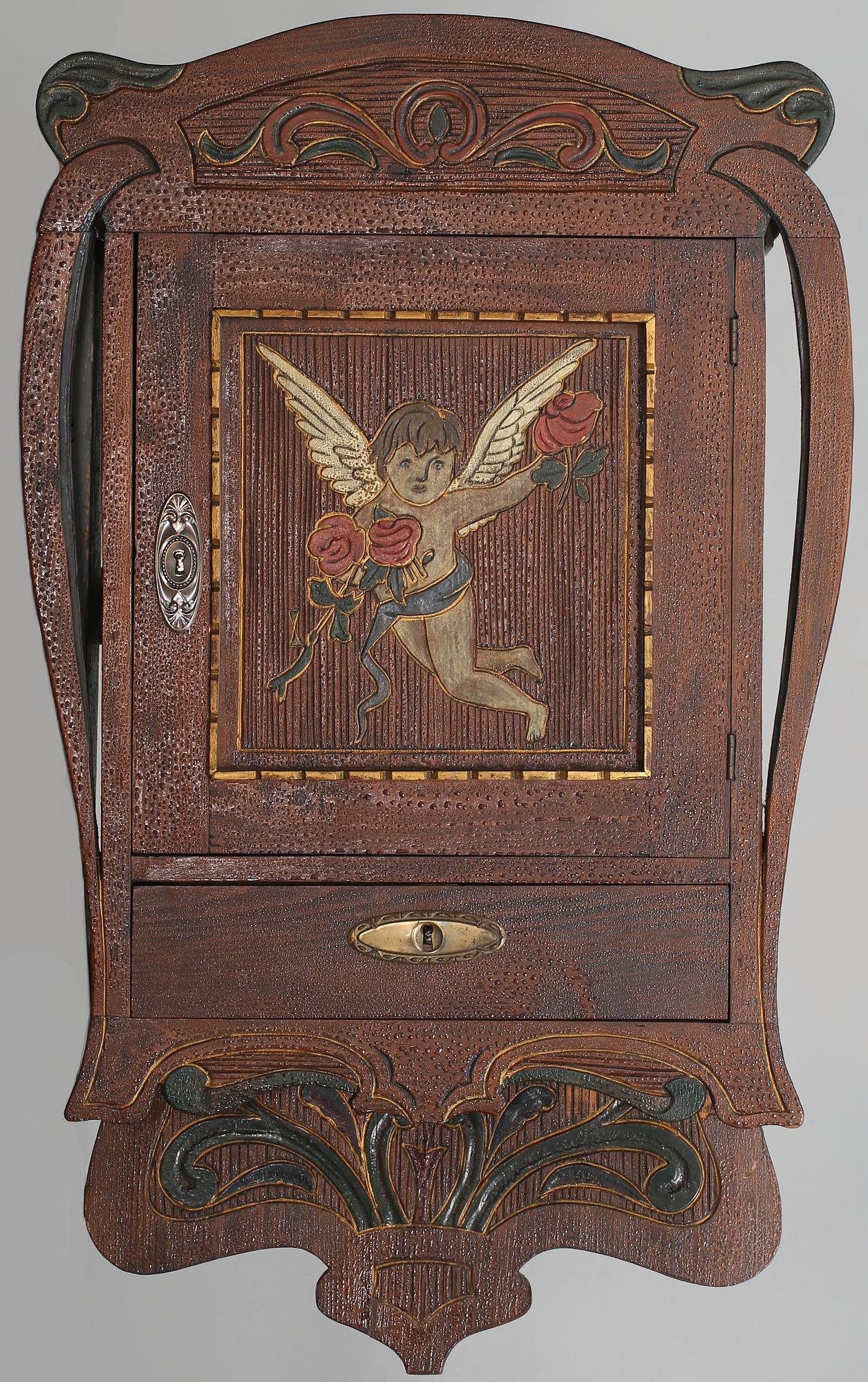 VÄGGSKÅP, jugend, tidigt 1900-tal.