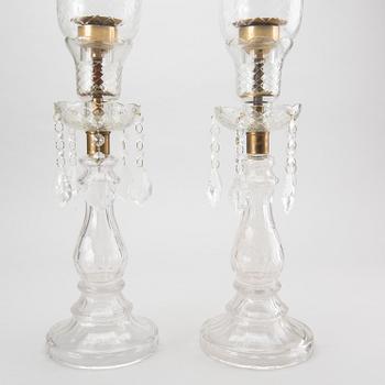 A pair of candel holders, 20th century.