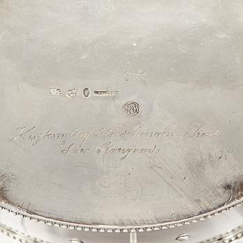 A Swedish 18th century silver suggar-box, Arvid Floberg, Stockholm 1795.