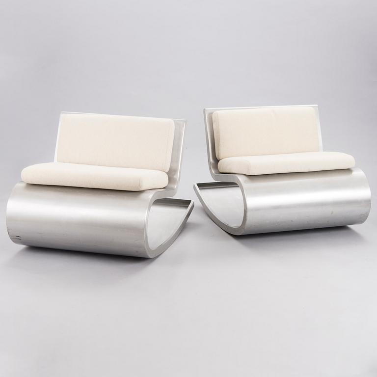 PETRA MAJANTIE/ SIRI WIHERHEIMO, a pair of easychairs, unique. Designed 1998.