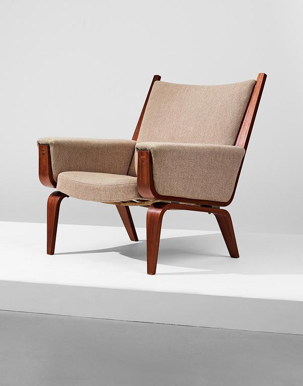 HANS J WEGNER, an easy chair, a prototype of model "GE501", Getama, Denmark, 1970's.