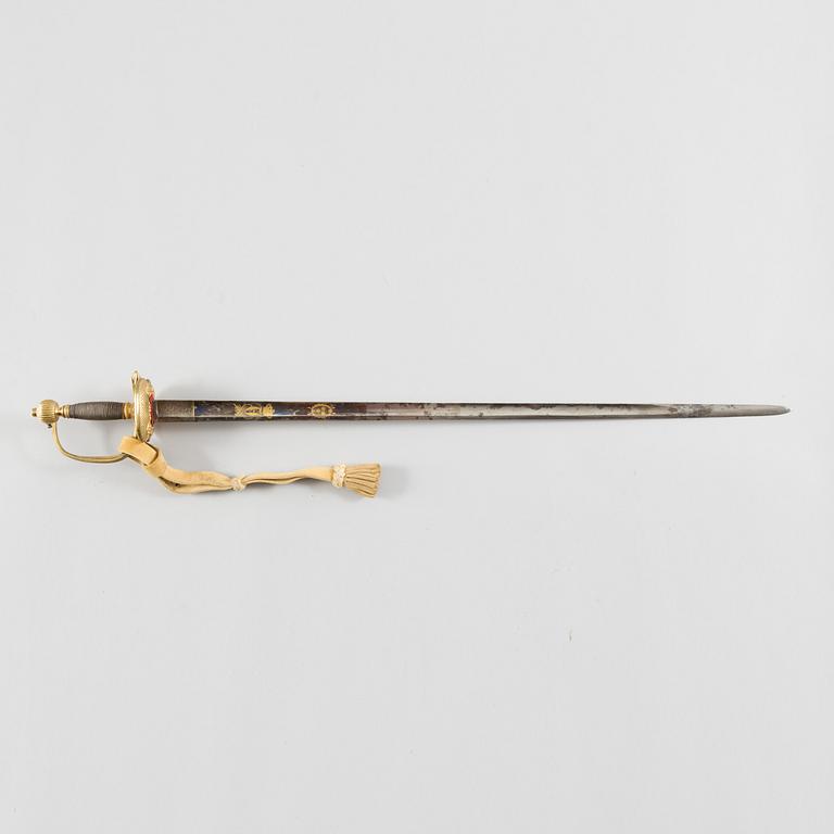 AN INFANTRY OFFICER'S SWORD, ca 1840.