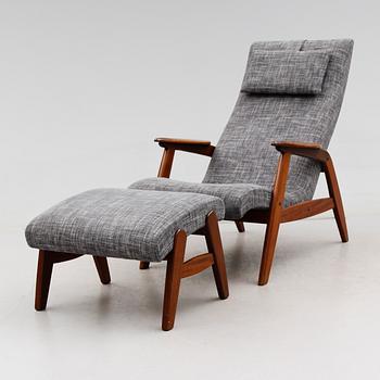 FÅTÖLJ OCH FOTPALL, 1900-talets andra hälft.