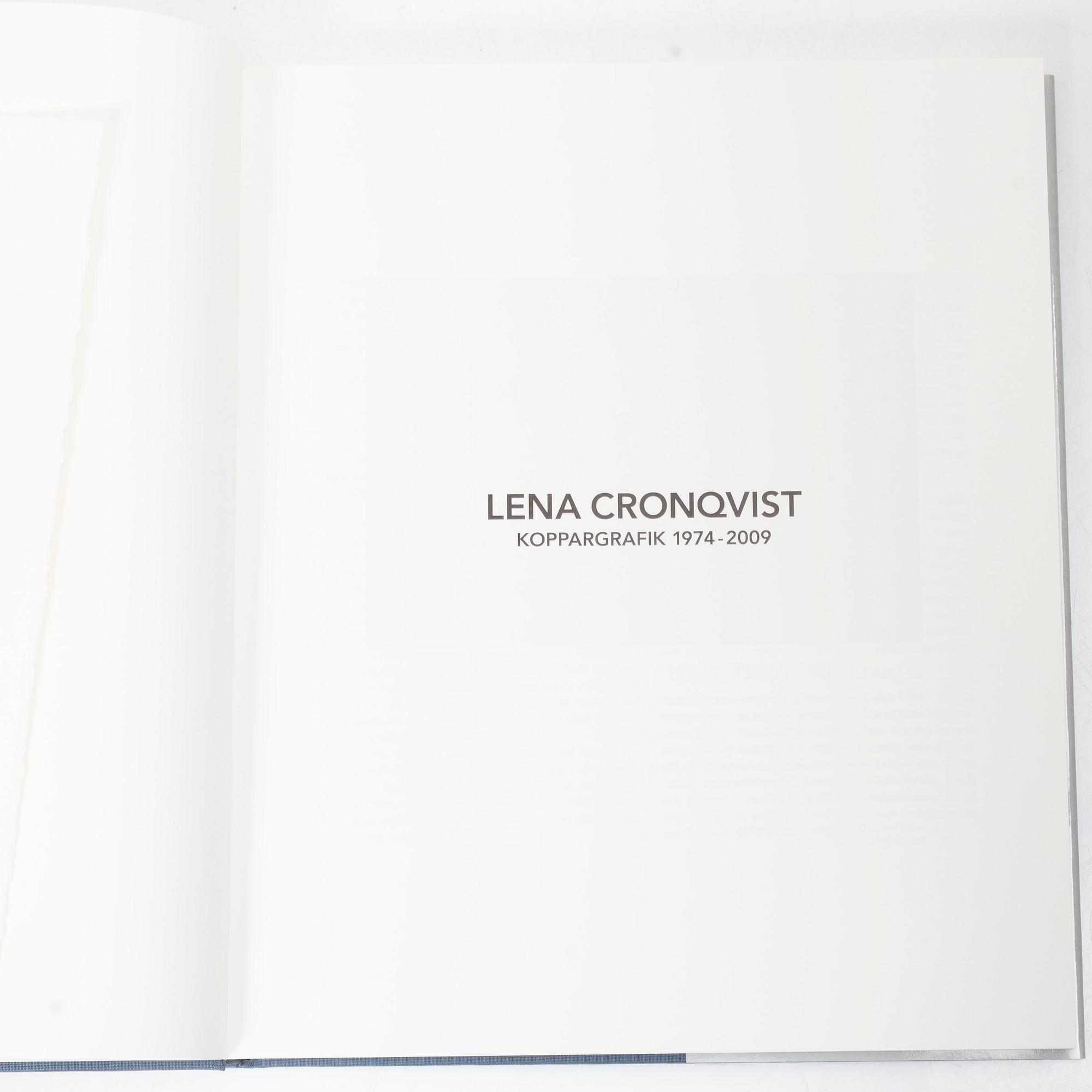 Lena Cronqvist, Catalogue raisonné, “Copper Plate Prints 1974–2009”, with “Stilleben II”, etching, signed and numbered 14/25.
