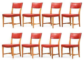 346. A set of eight Josef Frank walnut dining chairs, Svenskt Tenn, model 695.