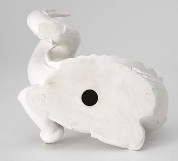 A Wilhelm Kåge stoneware figure of a dragon, Gustavsberg circa 1940.