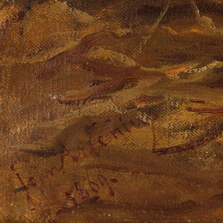 JOHANN GEORGE ARSENIUS, Olja på duk, sign och dat 1869.