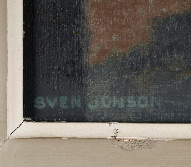 SVEN JONSON, olja på pannå, signerad.
