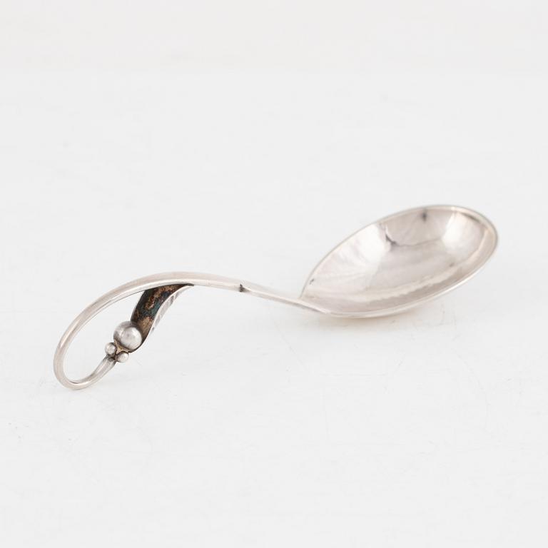 Georg Jensen, a , sterling silver serving spoon, Denmark 1933-44.