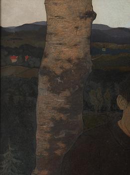 Gerhard Henning, Ung man i landskap.