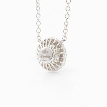 Necklace 18K white gold with brilliant-cut diamonds, accompanying report IGI.