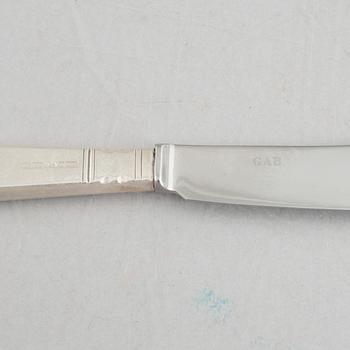 Jacob Ängman, a 100-piece silver flatware set, "Rosenholm", GAB, 1965-1990.