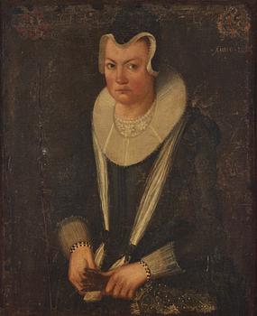 695. Danish school, 17th Century, ” Anne Hansdatter Basse" (1578-1633).