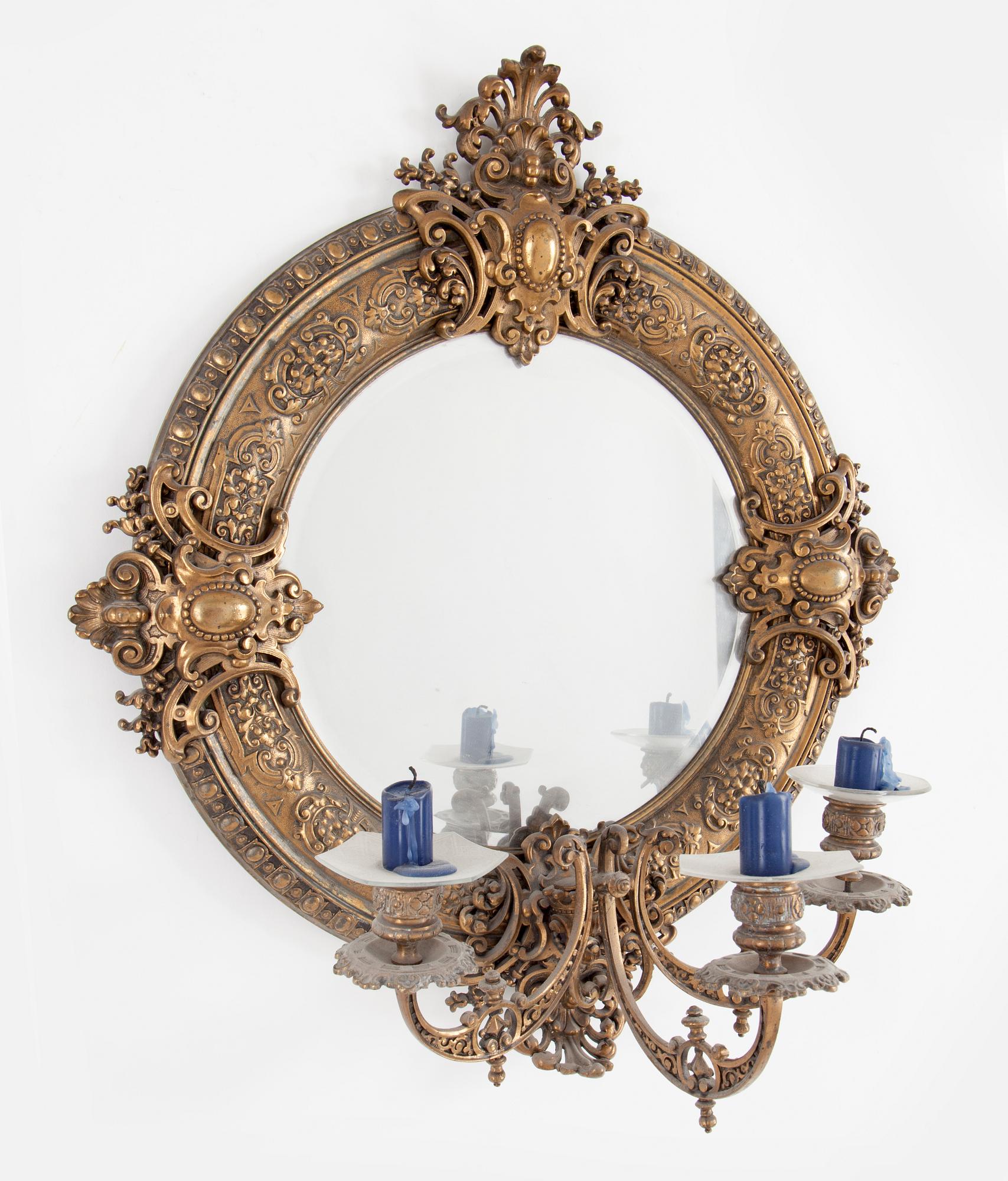 SPEGELLAMPETTER, ett par, nyrenässans, 1800-talets slut.