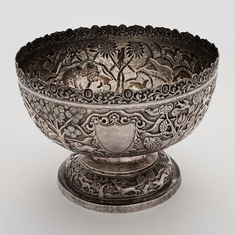 A silver bowl, Cambodia.