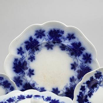 77 pieces of earthenware tableware by Arthur Percy for Gustavsberg, model "Vinranka", first half of the 20th century.