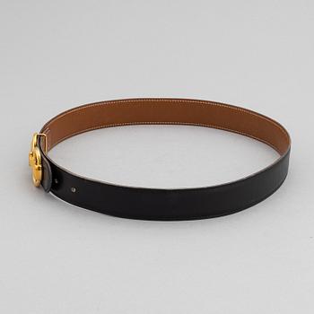 Hermès, a reversible leather belt, 1995.