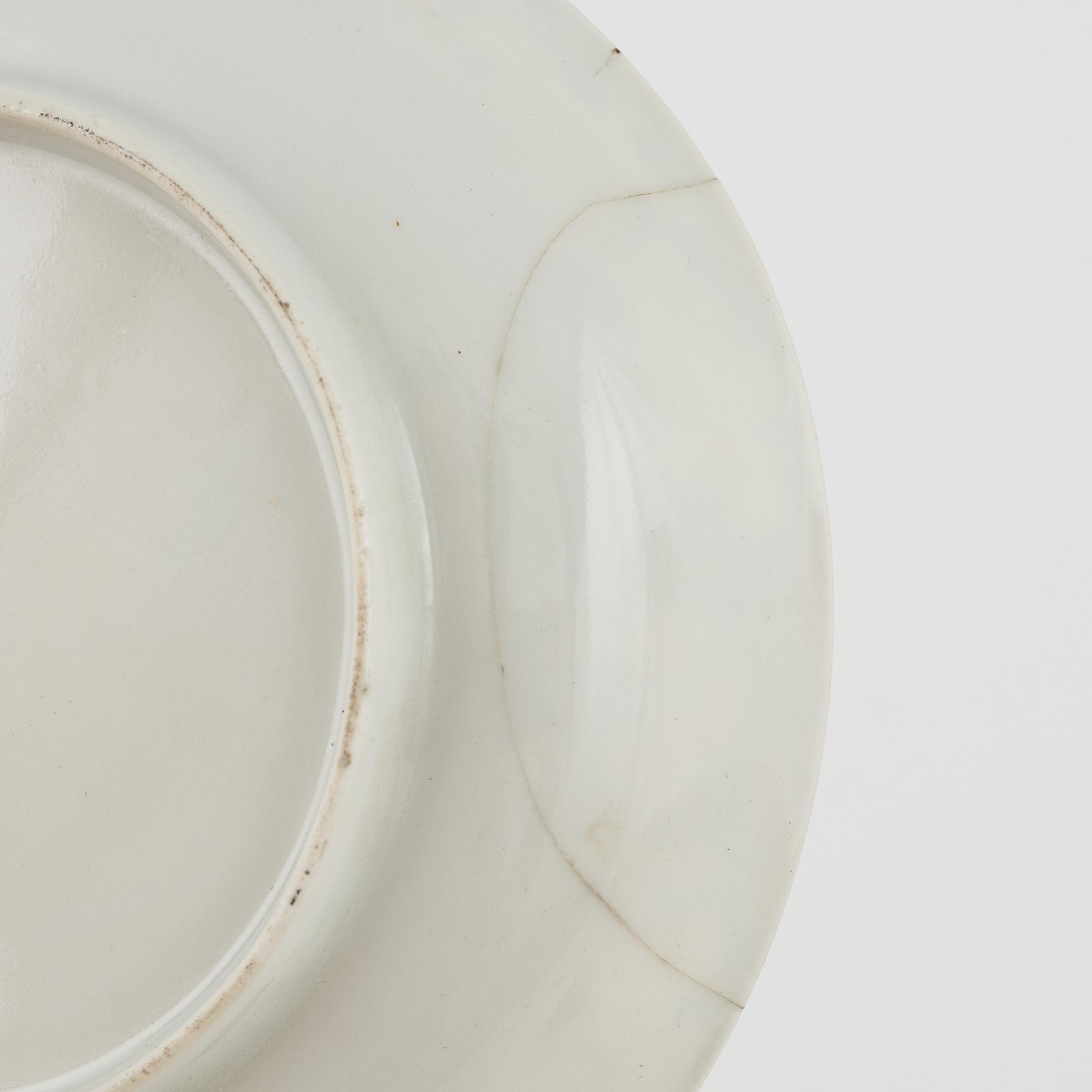 A famille rose 'Rockefeller-pattern' cup with stand, Qing dynasty, Qianlong (1736-95).