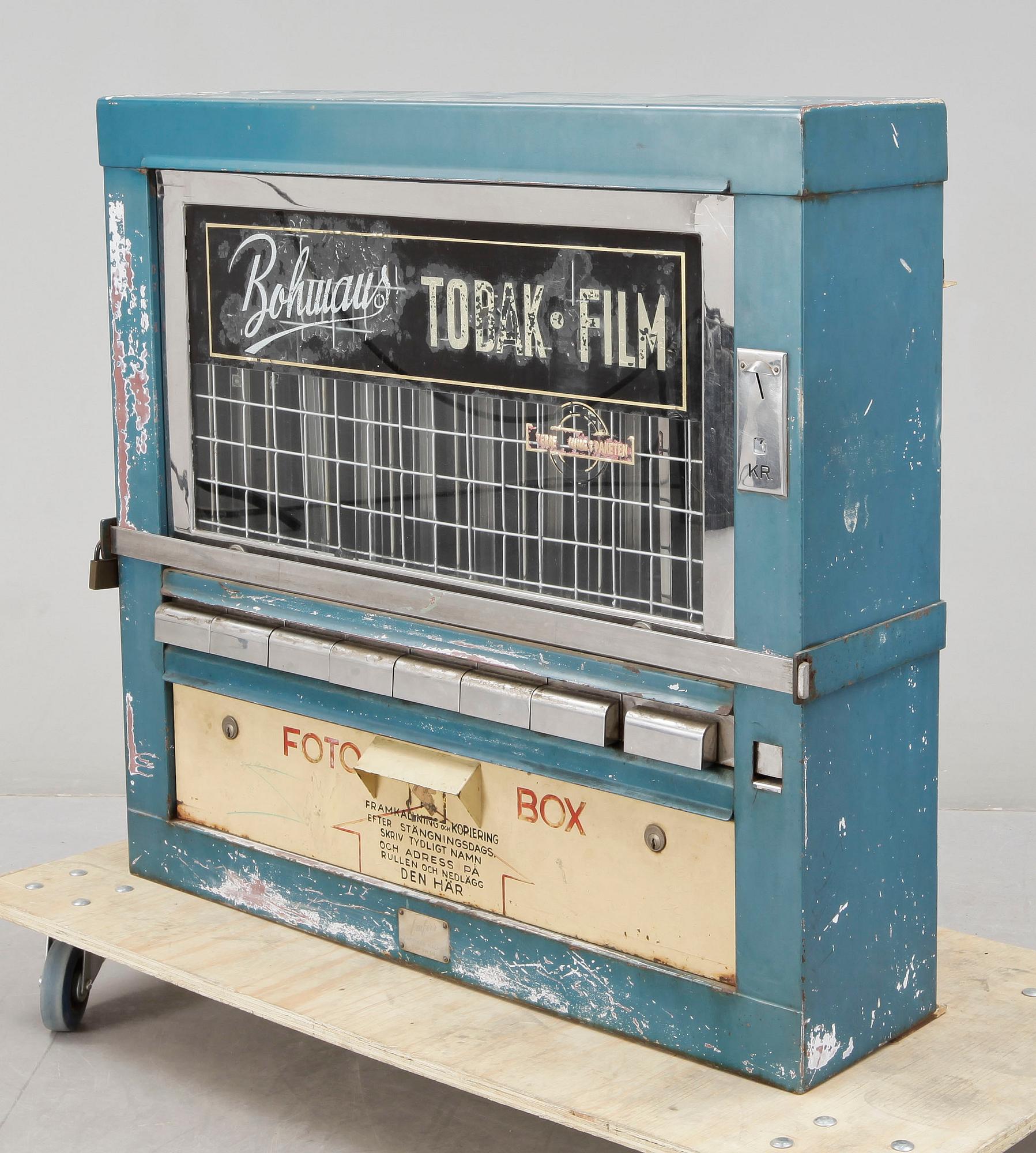 TOBAK FILM-AUTOMAT, bla märkt Emfors, 1900-tal.