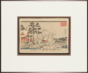 Utagawa Hiroshige I, efter, färgträsnitt, Japan.