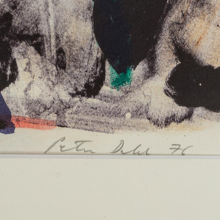 PETER DAHL, färglitografi, 1976, signerad provtryck.