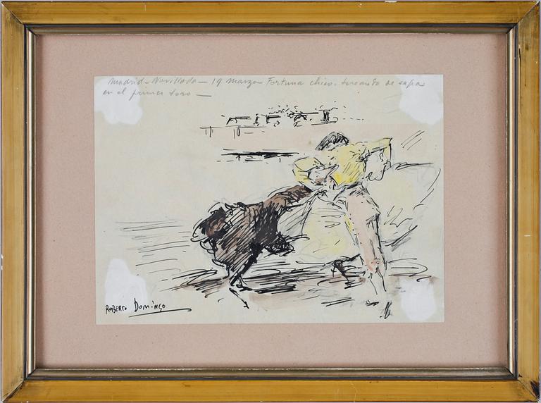 ROBERTO DOMINGO FALLOLA, 2 st, teckningar, sign.